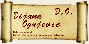 Dijana Ognjević vizit kartica